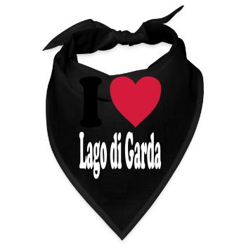 I love Lago di Garda (Alle Farben!) - Bandana - Schwarz - Vorne