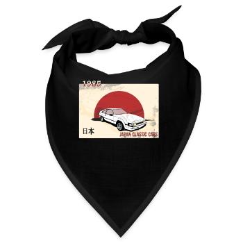 Japanische Autos, klassische Auto, oldtimer - Bandana - Schwarz - Vorne