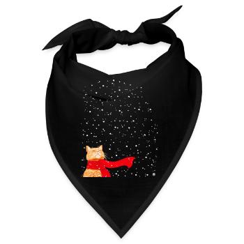 Schneekatze getigert - Bandana - Schwarz - Vorne