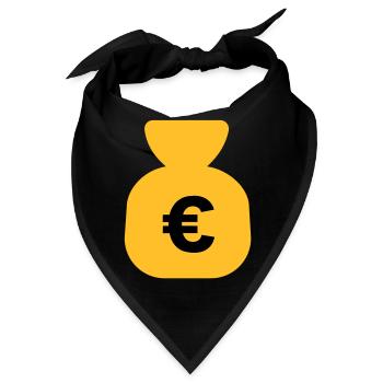 Geld Euro - Bandana - Schwarz - Vorne