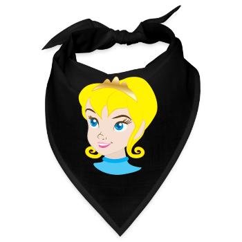 Hübsche blonde Prinzessin in der königlichen Krone - Bandana - Schwarz - Vorne