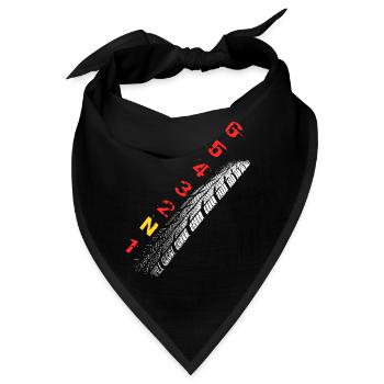 Reifenpfad Neon Typo - Bandana - Schwarz - Vorne