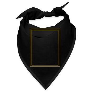 Rahmen / Abstrakt / Linie / Muster / Trend / gelb - Bandana - Schwarz - Vorne