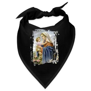 Holly Mary Maria Madonna Mariana Jungfrau Maria - Bandana - Schwarz - Vorne