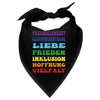regenbogen csd diversity - Bandana - Schwarz - Vorne