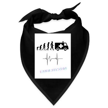 Evolution im Rettungsdienst - Bandana - Schwarz - Vorne