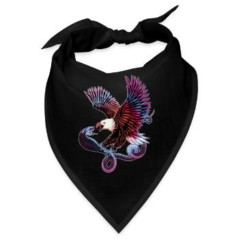 Adler und Schlange - Bandana - Schwarz - Vorne