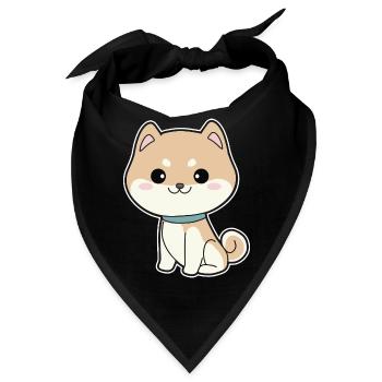 Shiba Inu - Bandana - Schwarz - Vorne
