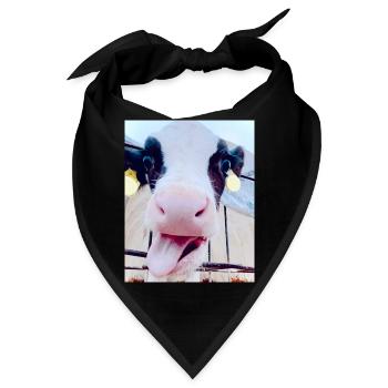 Cow Smile - Bandana - Schwarz - Vorne