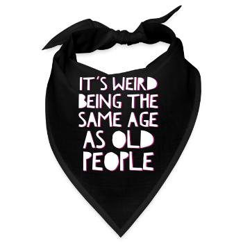 Slogan T-Shirt - Bandana - Schwarz - Vorne