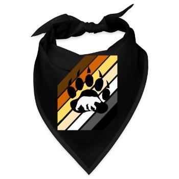 Gay Bear Flagge - Bandana - Schwarz - Vorne