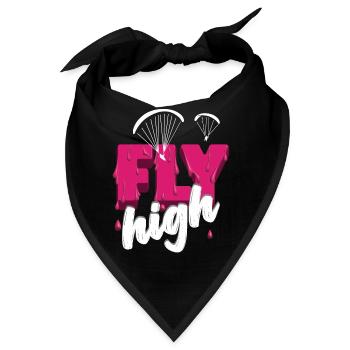 FLY high Gleitschirmfliegen Paragliding - Bandana - Schwarz - Vorne