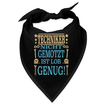 Techniker Schule Abschluss Fortbildung Ingenieur - Bandana - Schwarz - Vorne