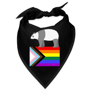 Schwuler Panda - Bandana - Schwarz - Vorne