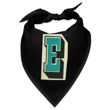 Buchstabe E - Bandana - Schwarz - Vorne