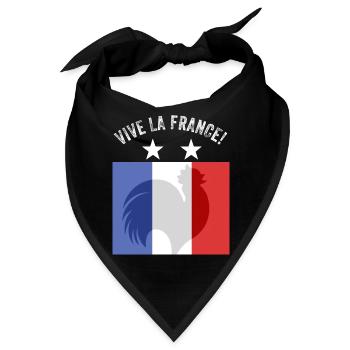 Frankreich - Bandana - Schwarz - Vorne