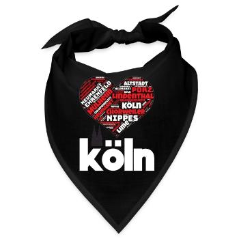 Köln - Bandana - Schwarz - Vorne