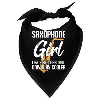 Saxophon witziger Spruch - Bandana - Schwarz - Vorne