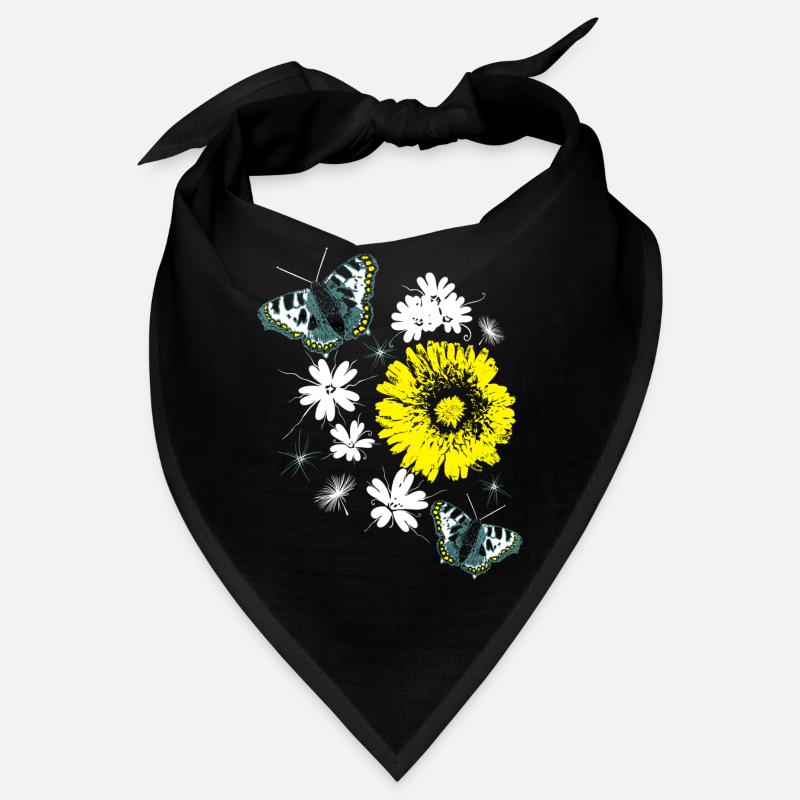 Blumen Chrysanthemen Schmetterlinge Sommer Bandana