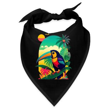Sundown mit Tucan - Bandana - Schwarz - Vorne