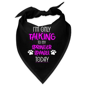 Springer Spaniel lustige Sprüche - Bandana - Schwarz - Vorne