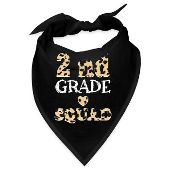Leopard Lehrergeschenke der 2. Klasse - Bandana - Schwarz - Vorne