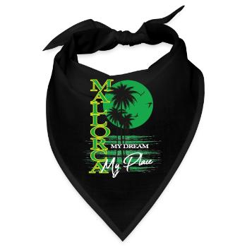 Malorca Palmen Retro-Traum - Bandana - Schwarz - Vorne