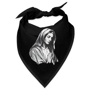 Stechpalme Maria Maria Madonna Mariana Jungfrau Maria Heilig - Bandana - Schwarz - Vorne