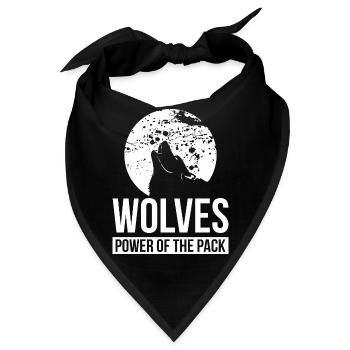 WÖLFE: DIE MACHT DES RUDELS | WOLFSLIEBHABER GESCHENK - Bandana - Schwarz - Vorne