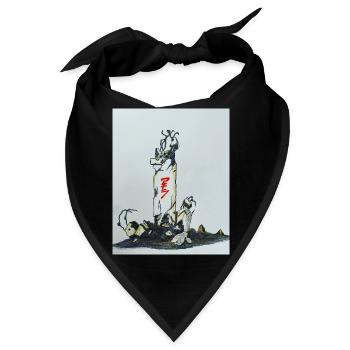 Zerstörung - Bandana - Schwarz - Vorne