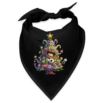 Weihnachtsbaum Christbaum Tannenbaum Weihnachten - Bandana - Schwarz - Vorne