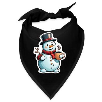 Schneemann - Bandana - Schwarz - Vorne