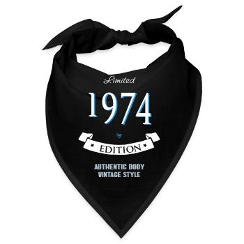 1974 geburtstag jubiläum runder jahrestag jahr sin - Bandana - Schwarz - Vorne