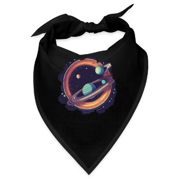 Saturns Sternenzauber - Bandana - Schwarz - Vorne