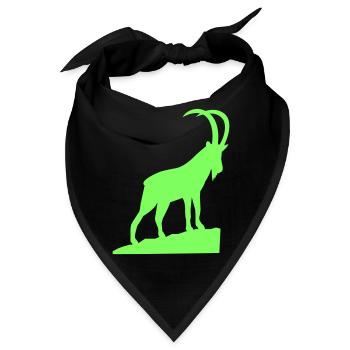 steinbock - Bandana - Schwarz - Vorne