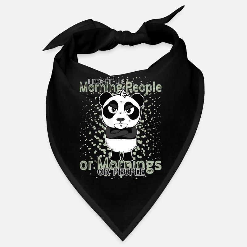 Don’t Like Mornings – Grumpy Panda Humor - Bandana - noir