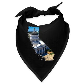 California Capitol in der California Landkarte - Bandana - Schwarz - Vorne
