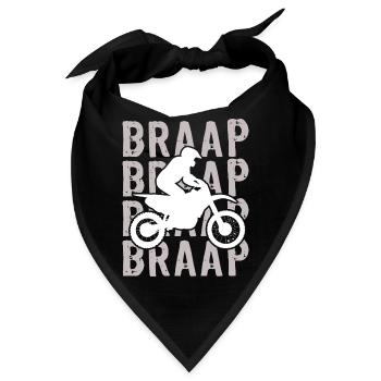 Motocross MX Supercross Enduro Dirt Bike - Bandana - Schwarz - Vorne