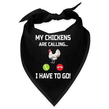 Huhn Hühner - Bandana - Schwarz - Vorne