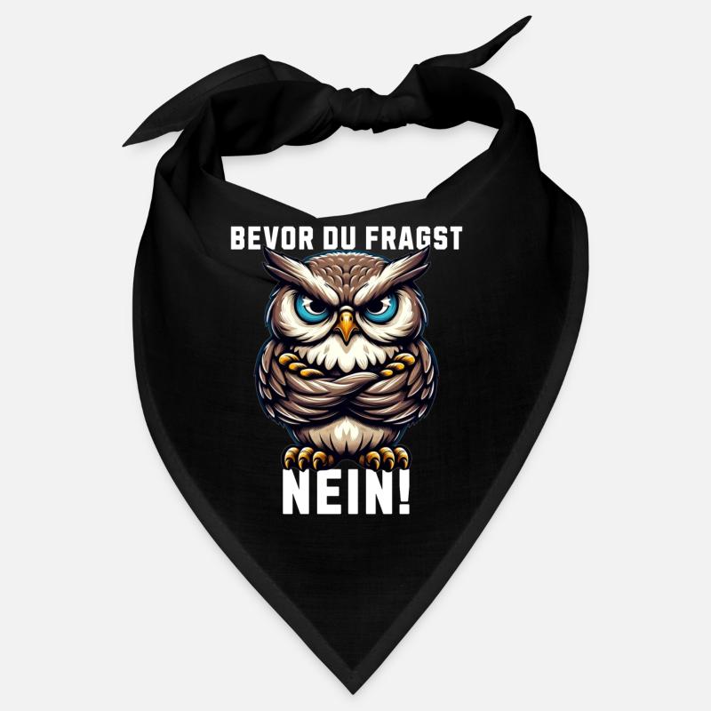Bevor du fragst Nein mürrische Eule, Grumpy Owl Bandana