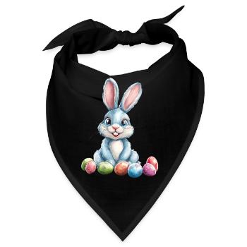 Osterhase - Bandana - Schwarz - Vorne