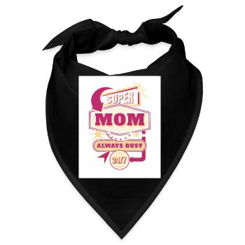 Supermom Mother s Day - Bandana - Schwarz - Vorne