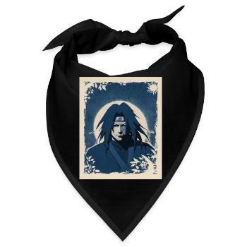 Anime-Charakter-Porträt - Bandana - Schwarz - Vorne