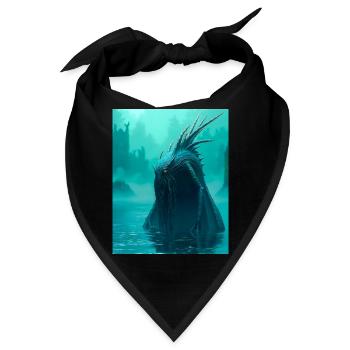 Vodnik, slawischer Wasserdämon, der in tiefen Flüssen lauert - Bandana - Schwarz - Vorne