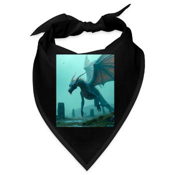 Tsmok, belarussisch-slawischer Drache des Schatzes und des Heiligen - Bandana - Schwarz - Vorne