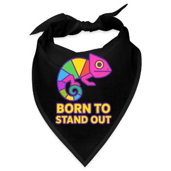 Chamäleon Pride – Auffallen mit Stil Gay Pride CSD - Bandana - Schwarz - Vorne