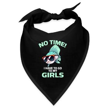 Guppy Fisch Aquarium Aquarianer Zierfisch Zucht  - Bandana - Schwarz - Vorne