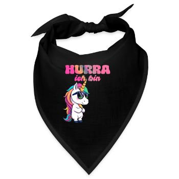 Einhorn Geburtstag  - Bandana - Schwarz - Vorne