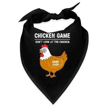 Lustiges Hühner Design für Hühnerfans - Bandana - Schwarz - Vorne