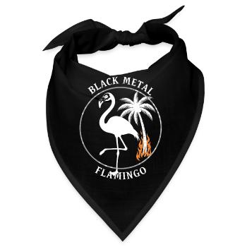 Black Metal Flamingo - Gothic Metal Flamingo - Bandana - Schwarz - Vorne